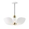 Maxim Lighting Poppy 18'' Pendant, White/Satin Brass 11394WTSBR - alternate 1
